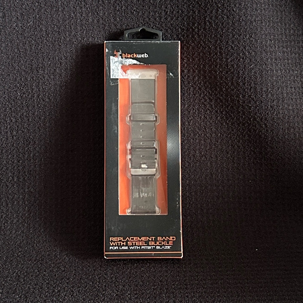 New Blackweb Leather Band for Fitbit Blaze in Dark Brown